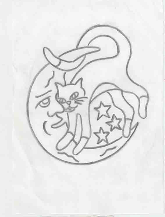 original tatú luna y gato