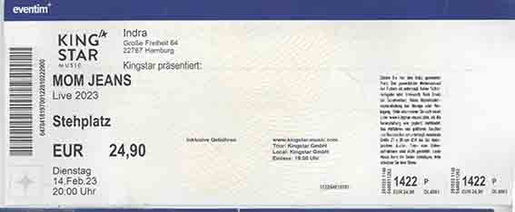 mom jeans concert ticket