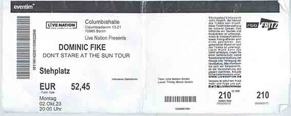 dominic fike concert ticket selfprinted