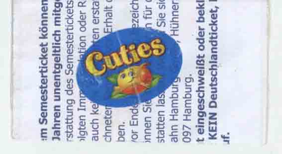cuties mandarina brand tag